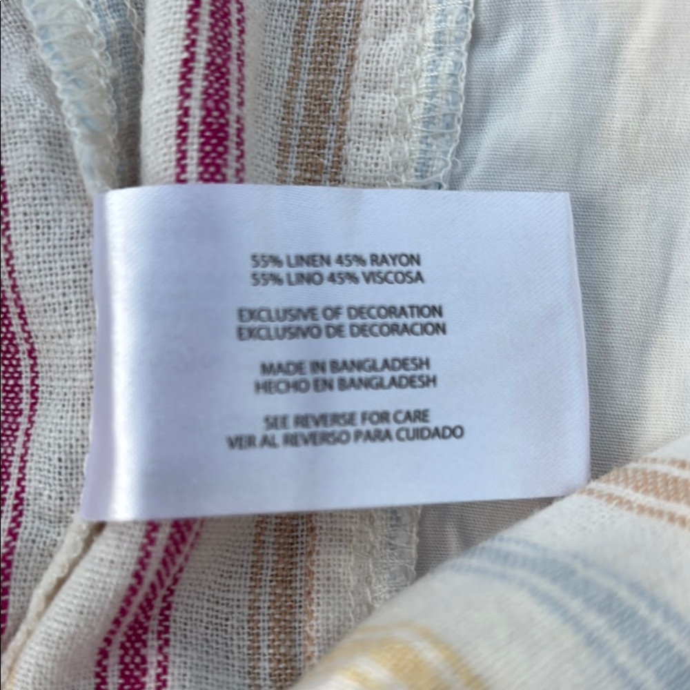 NWT GAP High Waist M Shorts in Linen/Rayon blend Cream w/ Stripes. Summer cool! - Picture 14 of 15